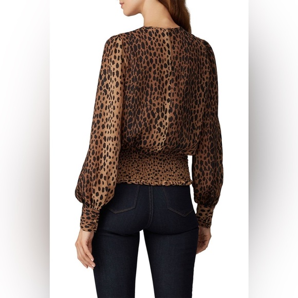 GOOD AMERICAN Leopard Keyhole Blouse | EUC!!🤎🖤🤎🖤 - Picture 5 of 15